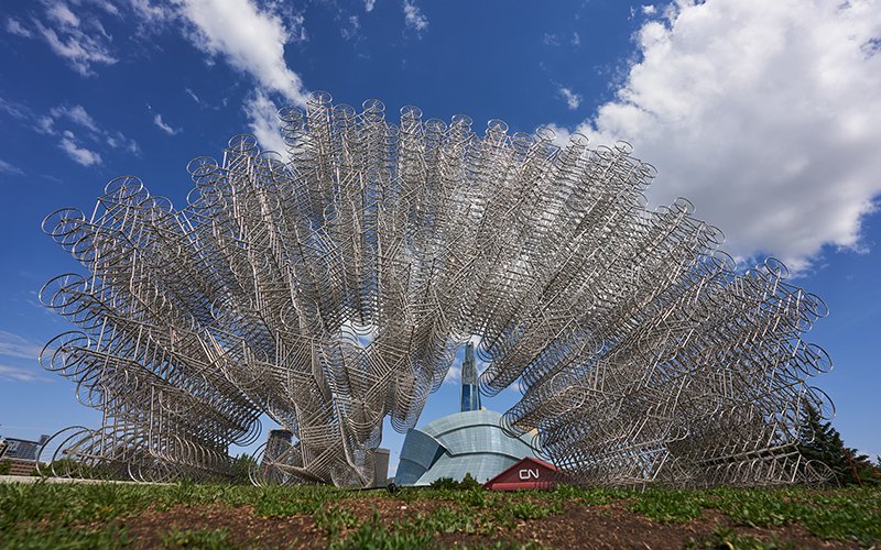 Ai Weiwei, Forever Bicycles, 2014. 1254 Bicycles. Stainless steel.