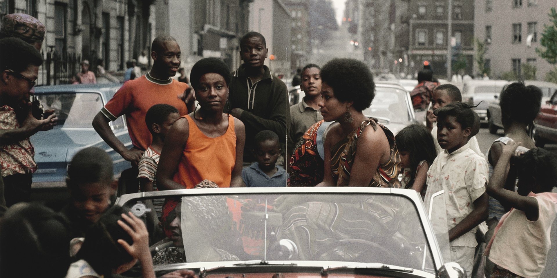Kwame Brathwaite, Untitled (Garvey Day, Deedee in Car) (detail), c. 1965, printed 2021. Ink jet print