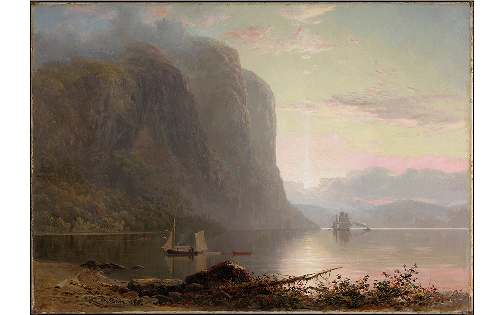 Lucius R. O'Brien, Sunrise on the Saguenay, Cape Trinity, 1880.